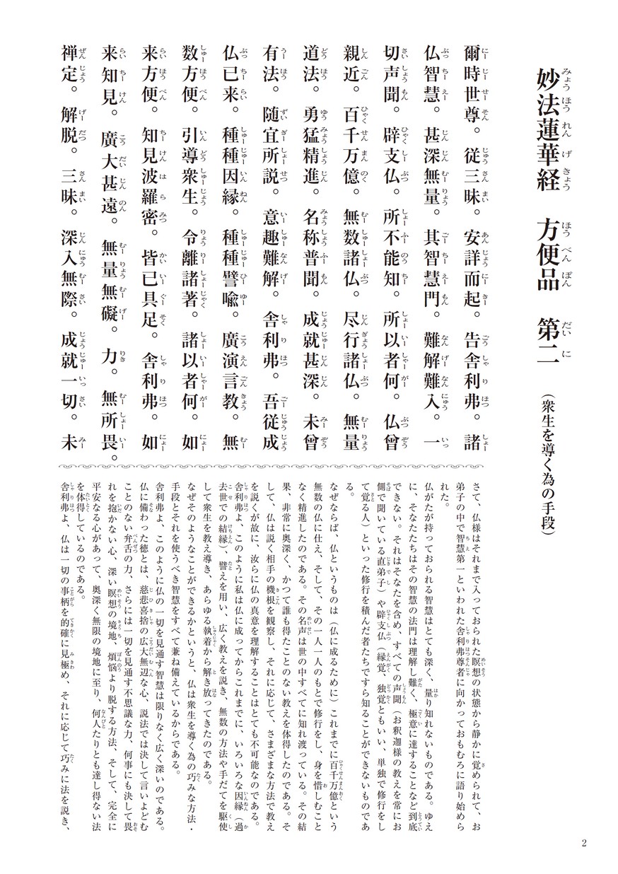 南無 妙法 蓮華 経 全文